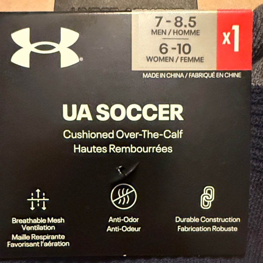 Under Armour Black Over-the-Calf Soccer Socks